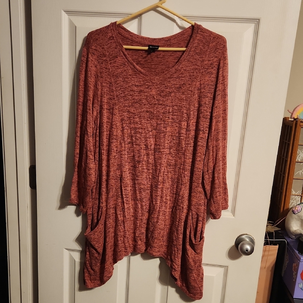 Db Sunday Pink Oversized Tunic with Relaxed Fit Has Pockets